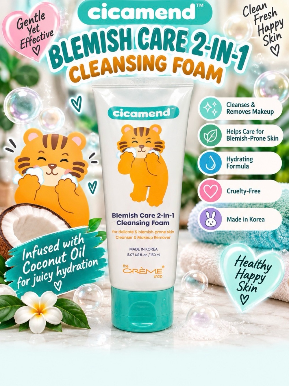 Cicamend Blemish Care 2-in-1 Cleansing Foam